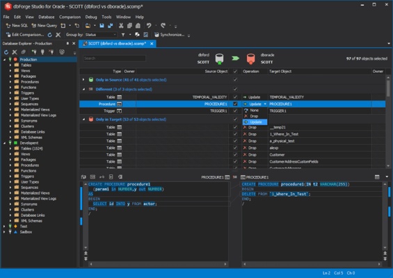 dbForge Studio for Oracle screenshot 1