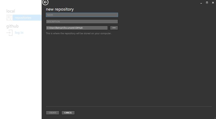 GitHub Desktop screenshot 1