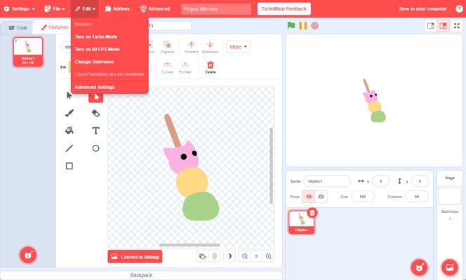 TurboWarp screenshot 1