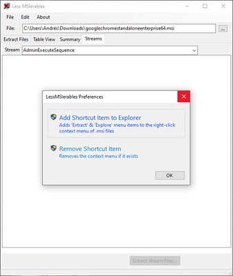 lessmsi screenshot 1