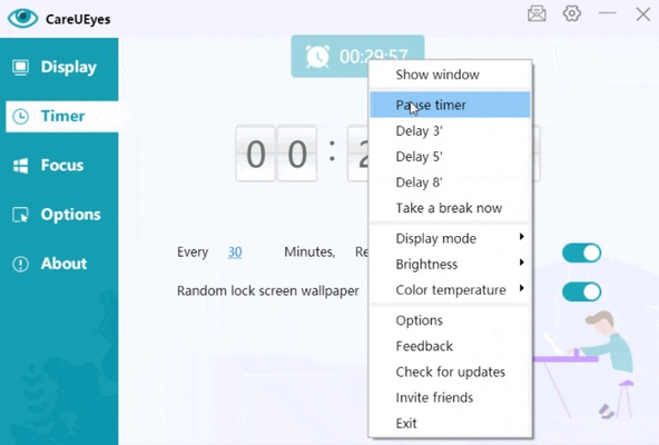 CareUEyes Lite screenshot 1