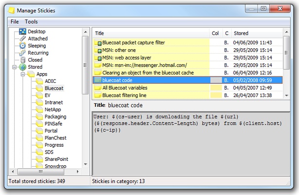 Stickies screenshot 1