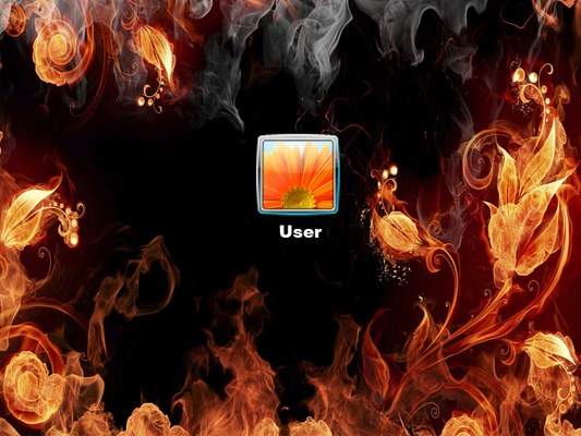 Red Fire Logon Screen screenshot 1
