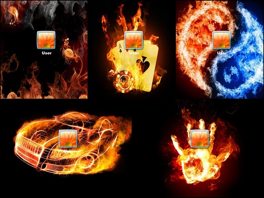 Red Fire Logon Screen screenshot 1