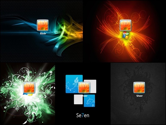 Windows 7 Black Logon Screen screenshot 1