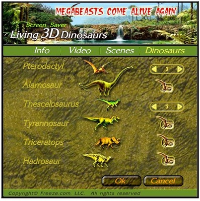 3D Dinosaurs Screensaver screenshot 1