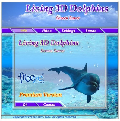 Living 3D Dolphins ScreenSaver screenshot 1