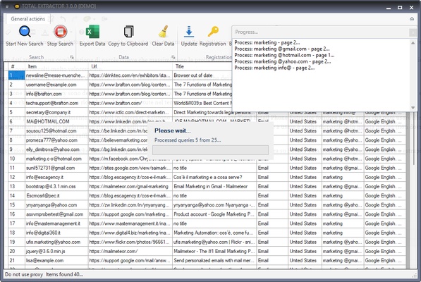 Total Email Extractor - Email Scraping Tool screenshot 1