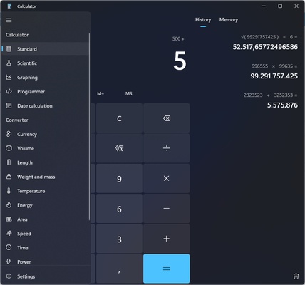 Windows Calculator screenshot 1