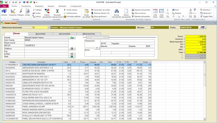 WinPYME screenshot 1