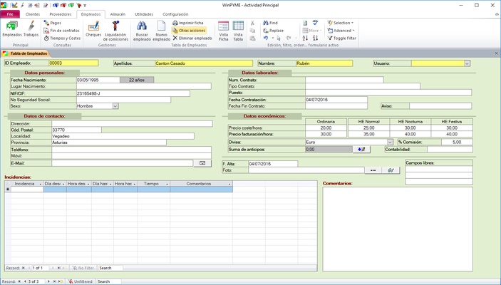 WinPYME screenshot 1