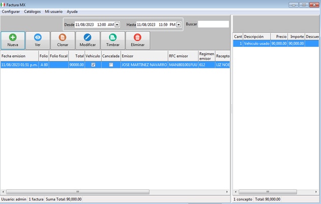 Factura MX screenshot 1