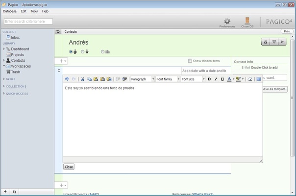 Pagico screenshot 1