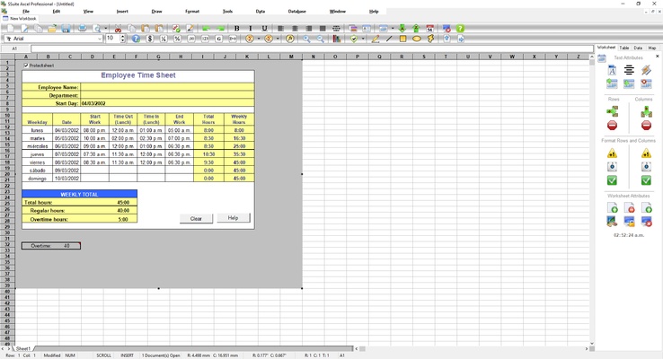 SSuite Axcel Professional Spreadsheet screenshot 1