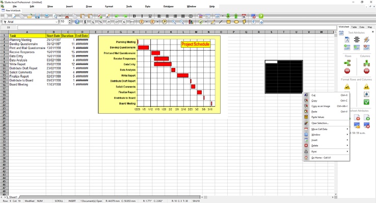 SSuite Axcel Professional Spreadsheet screenshot 1