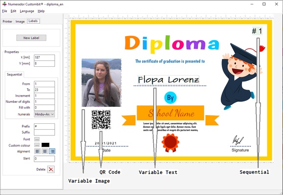 Numerador Custombit screenshot 1