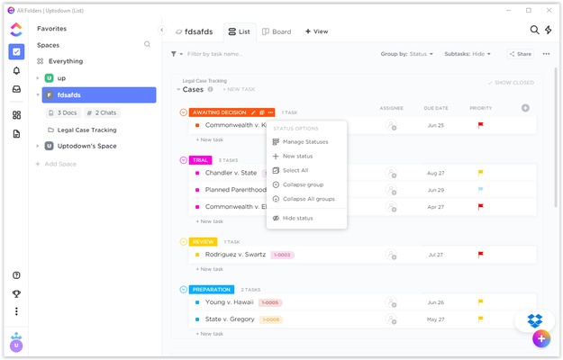 ClickUp screenshot 1