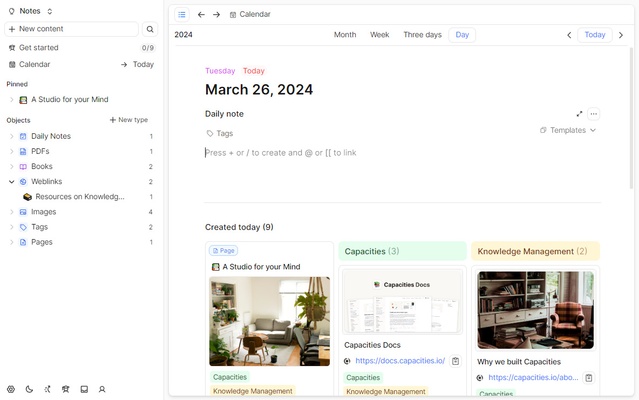 Capacities screenshot 1