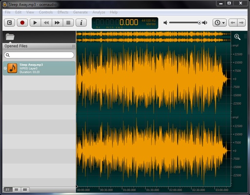 Ocenaudio screenshot 1