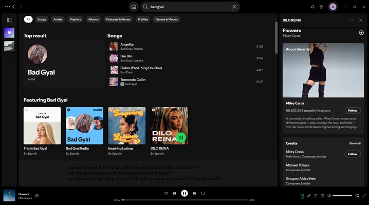 Spotify screenshot 1