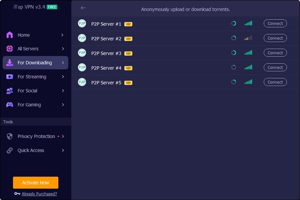 iTop VPN screenshot 1