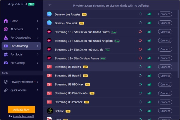 iTop VPN screenshot 1