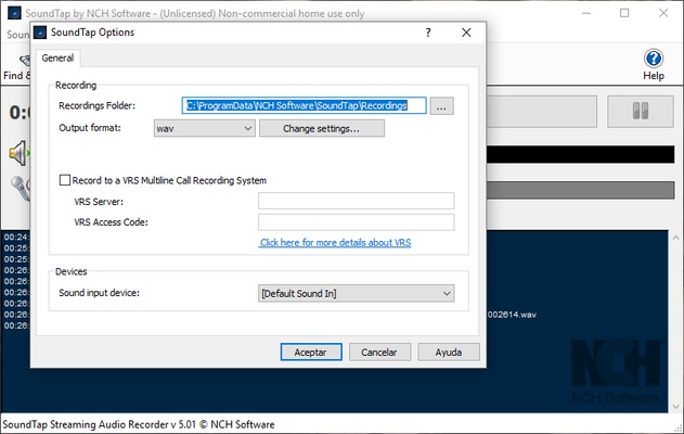 SoundTap Free Streaming Audio Recorder screenshot 1