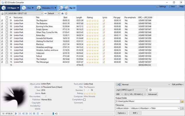 EZ CD Audio Converter screenshot 1