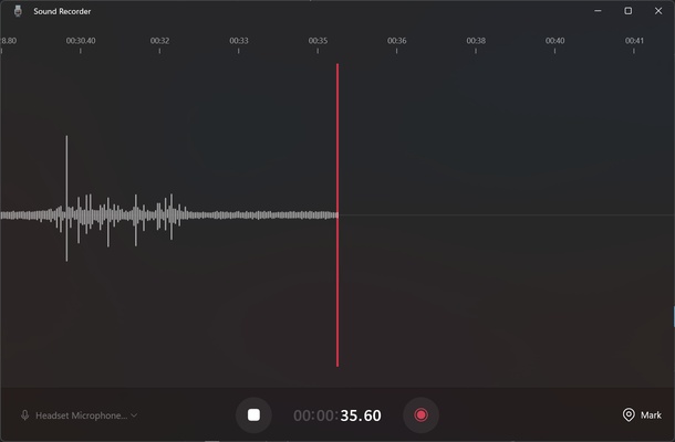Windows Sound Recorder screenshot 1