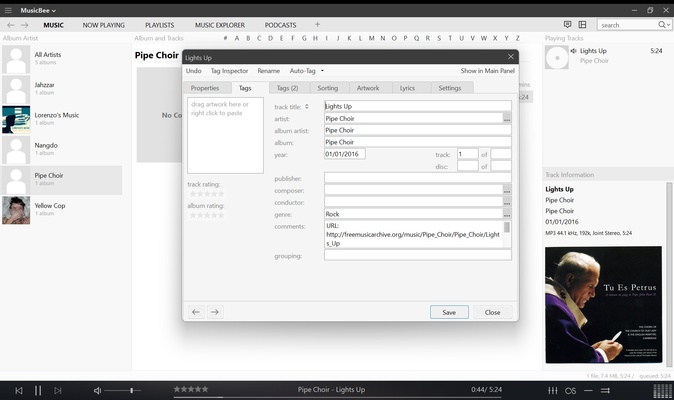 MusicBee Portable screenshot 1