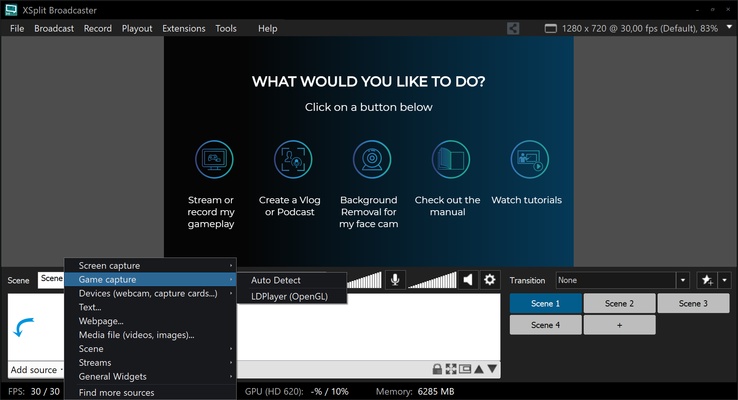 XSplit Broadcaster screenshot 1