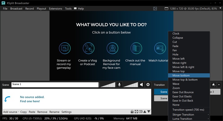 XSplit Broadcaster screenshot 1