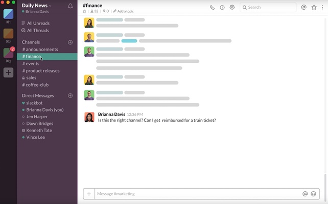Slack screenshot 1