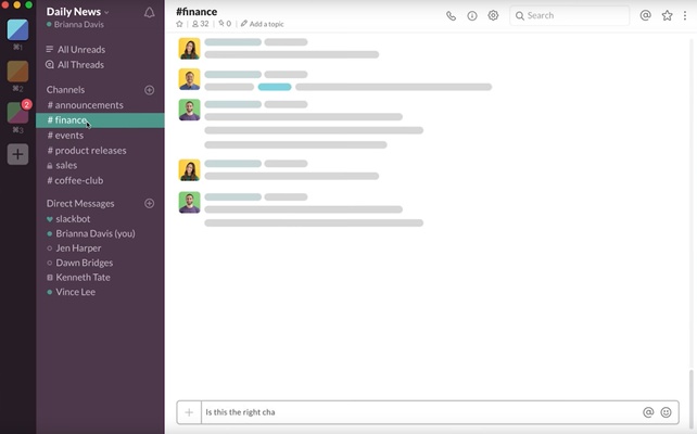 Slack screenshot 1