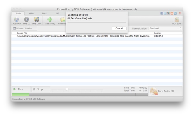 Express Burn CD and DVD Burner screenshot 1