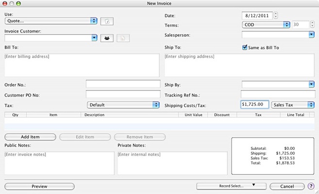 Express Invoice Free Invoicing software screenshot 1