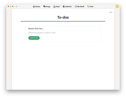 Basecamp screenshot 1