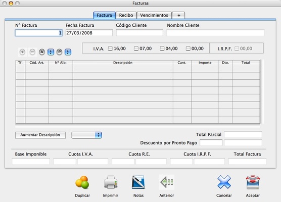 Factura screenshot 1