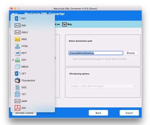 MacUncle EML Converter screenshot 1