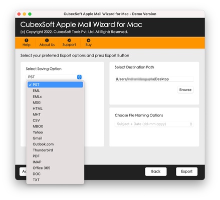CubexSoft Apple Mail Converter screenshot 1