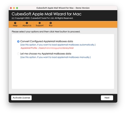 CubexSoft Apple Mail Converter screenshot 1