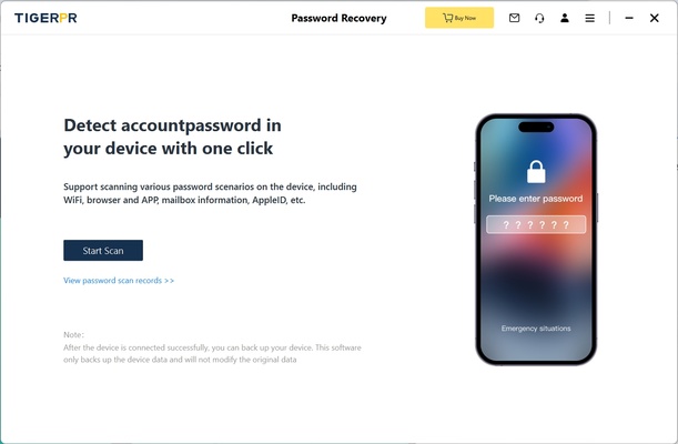 Tiger Password Recovery screenshot 1