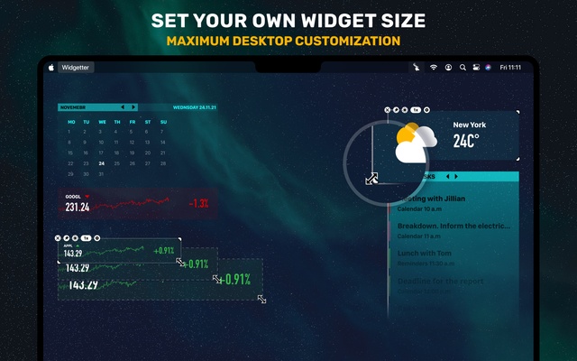 Widgetter - Custom Desktop screenshot 1