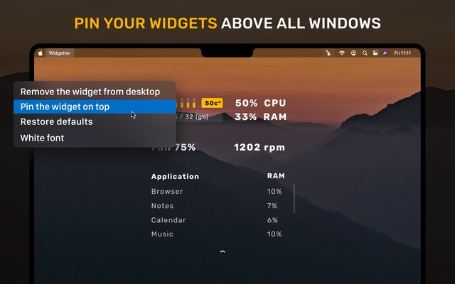 Widgetter - Custom Desktop screenshot 1