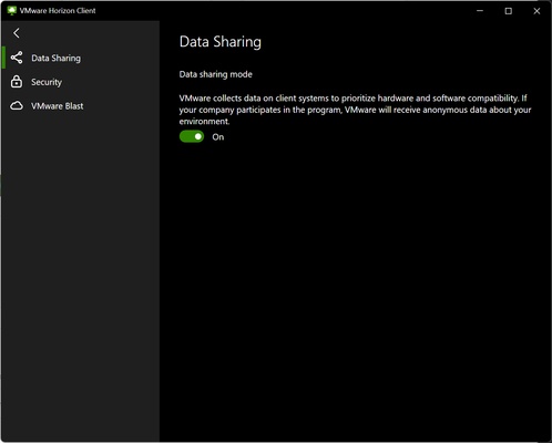 VMware Horizon Client screenshot 1
