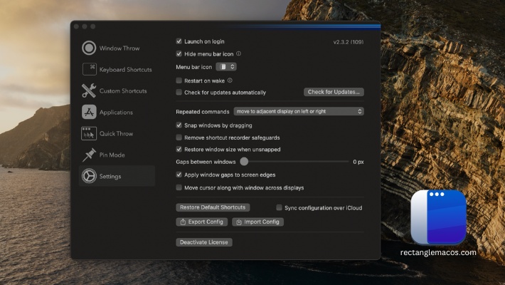 Rectangle mac screenshot 1