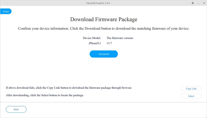 UkeySoft iOS System Recovery (Mac) screenshot 1