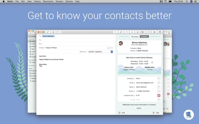 Mailbutler screenshot 1