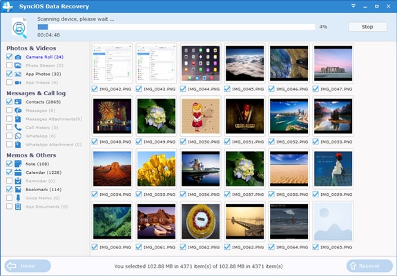 Syncios Data Recovery screenshot 1