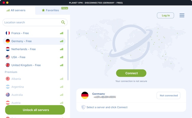 Free VPN Planet screenshot 1
